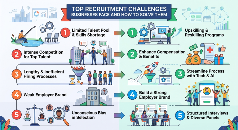 Top Recruitment Challenges Businesses Face and How to Solve Them